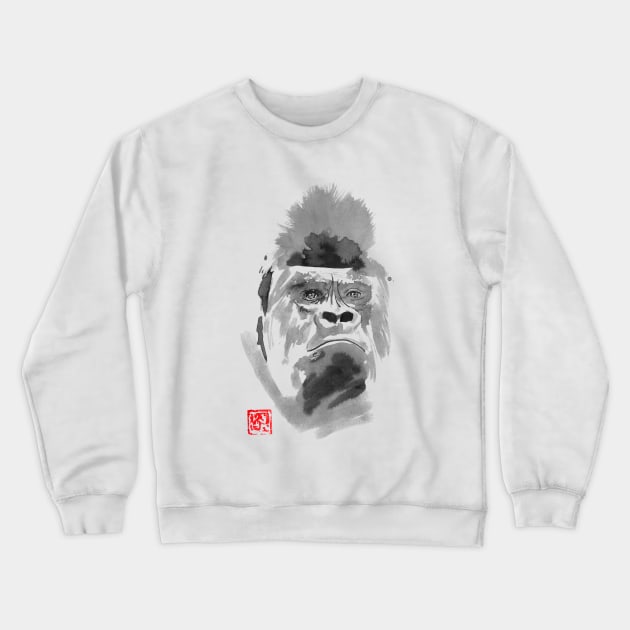 gorilla Crewneck Sweatshirt by pechane